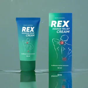 REX Massage Relief Cream for pain relief.